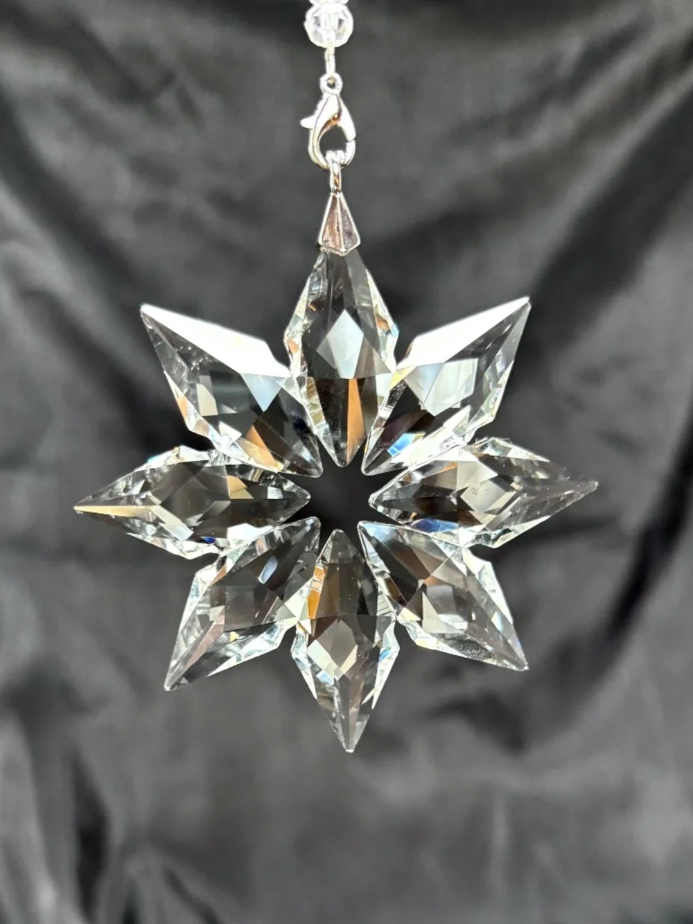 Crystal Snowflake Sun Catcher Christmas Tree Decor Czech Bohemia Crystal Gift